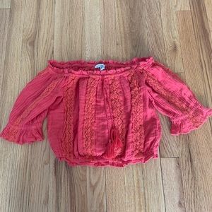 American Eagle NWT red crop top